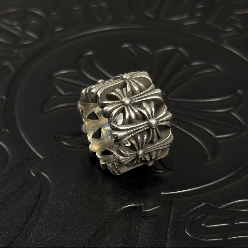 Chrome Hearts 925 Silver Cemetery Ring Size 7 US - Picture 3 of 11